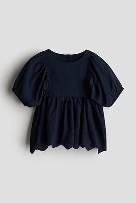 Blouse with Eyelet Embroidery