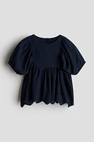 Blouse with Eyelet Embroidery