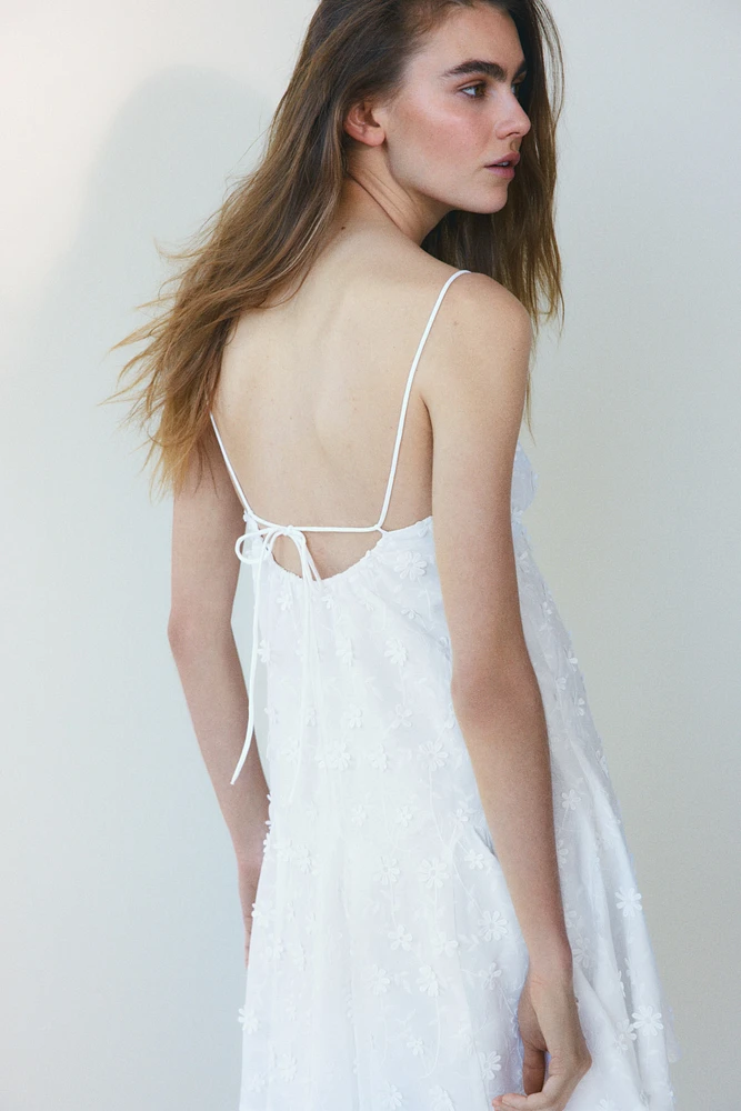 Appliquéd Cotton Dress