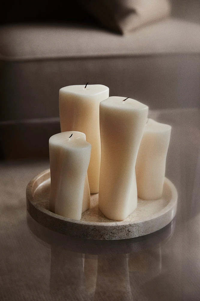 Tall Asymmetric Pillar Candle