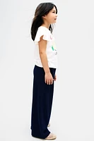 Wide-Leg Jersey Pants
