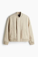 Regular Fit Wool-Blend Bomber Jacket