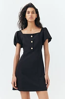 Puff-Sleeved Dress