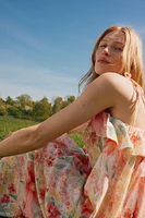 Flounce-trimmed Camisole Dress