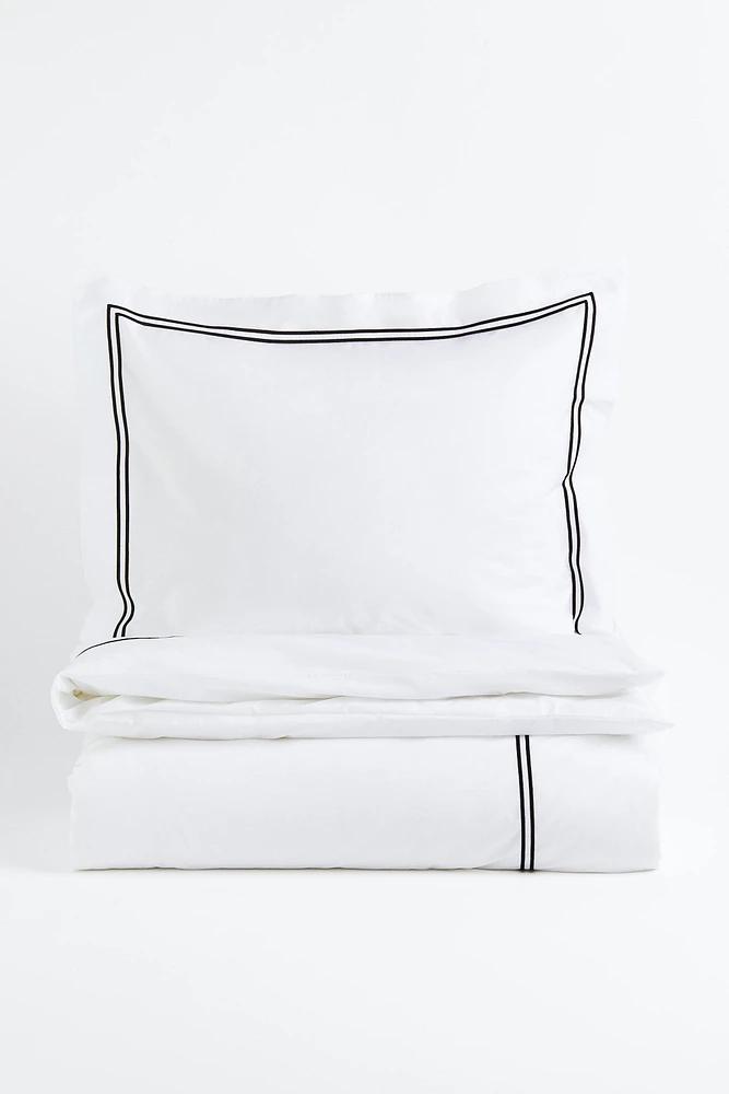 Parure de couette lit simple en percale de coton