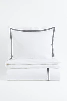 Cotton Percale Twin Duvet Cover Set