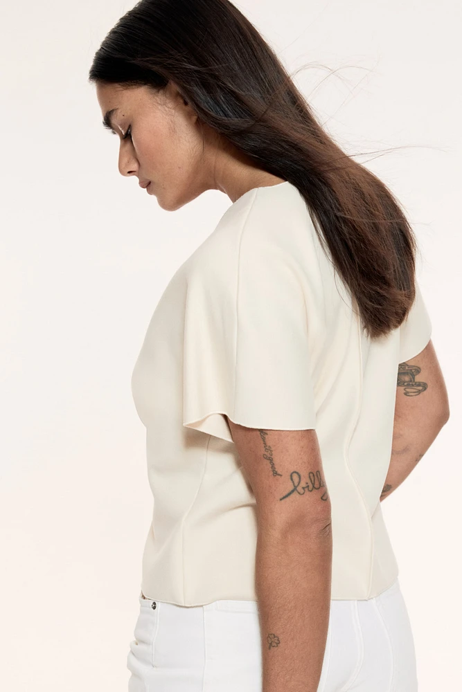 Batwing-Sleeved Cardigan