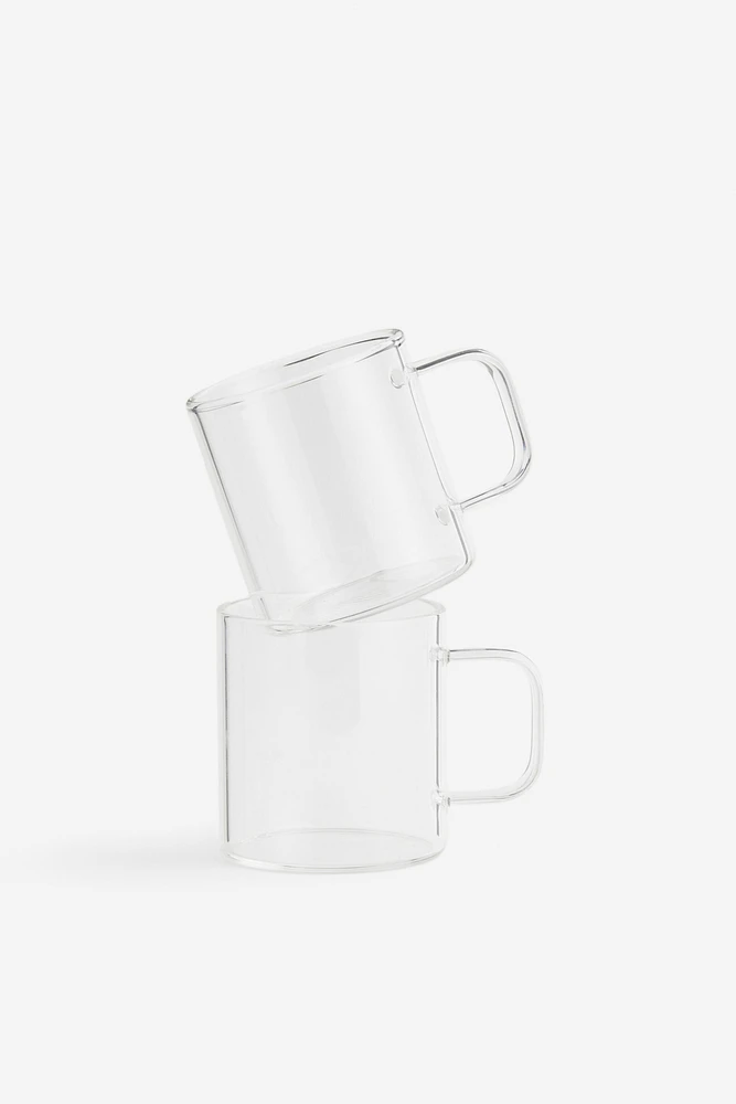 2-pack Small Glass Mugs