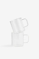 2-pack Small Glass Mugs