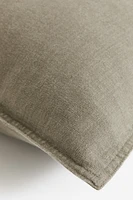 Housse de coussin en lin mélangé