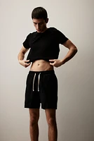 Regular Fit Piqué Shorts