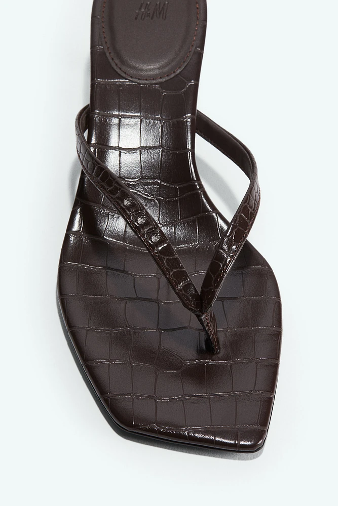 Kitten-Heeled Sandals
