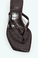 Kitten-Heeled Sandals