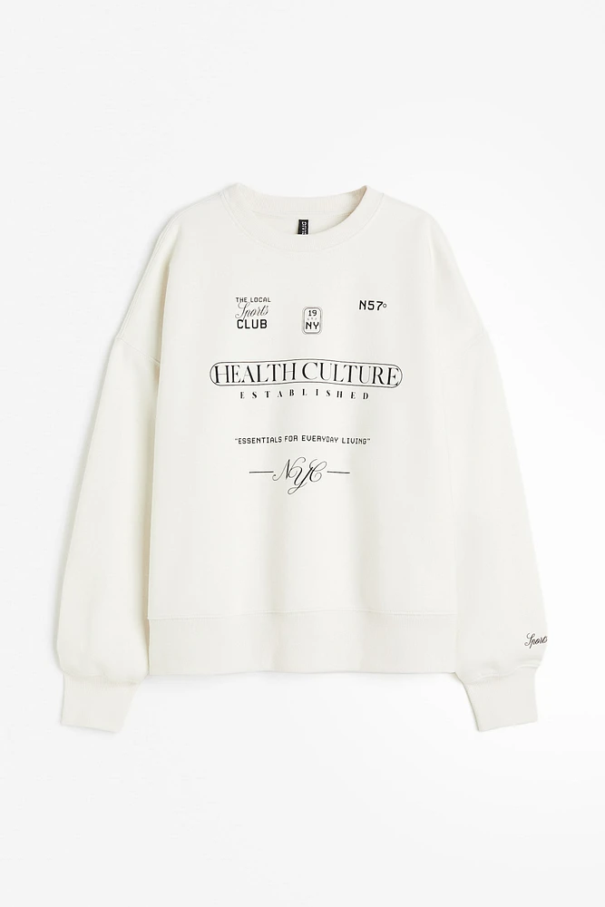Oversized Sweatshirt with Motif