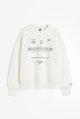 Oversized Sweatshirt with Motif
