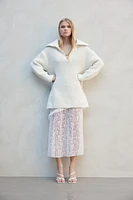 1/4-Zip Rib-Knit Dress