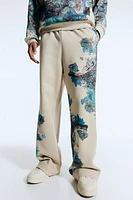 Floral-Print Cotton Joggers