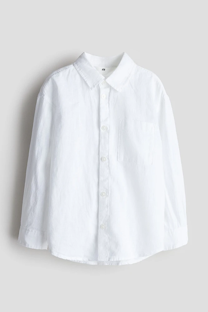 Linen-Blend Shirt