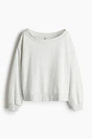 Off-the-Shoulder Sweatshirt