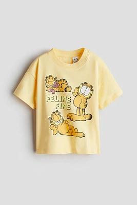 Cotton T-Shirt with Printed Motif