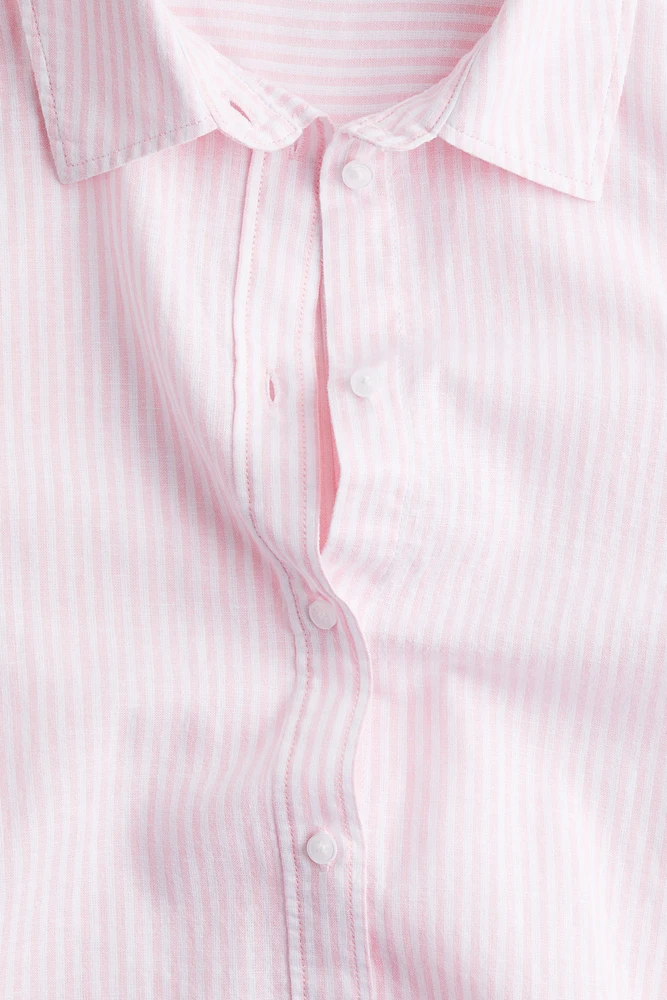 Chemise en lin mélangé