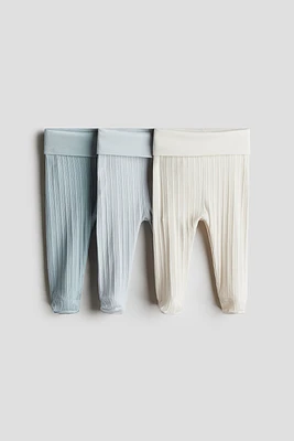 3-pack Foldover-Waist Leggings