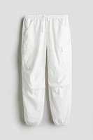 Linen-blend Parachute Pants