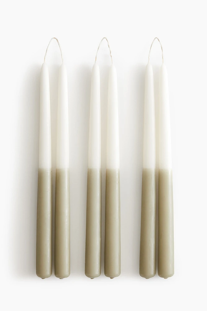 6-pack Dip-Dye Taper Candles