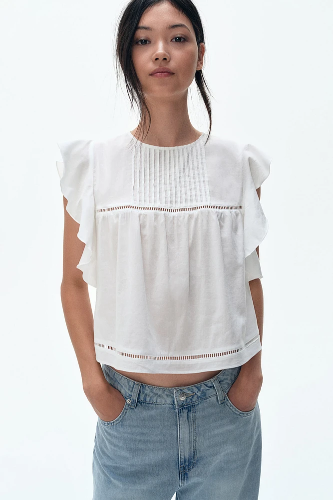 Blouse à manches volant
