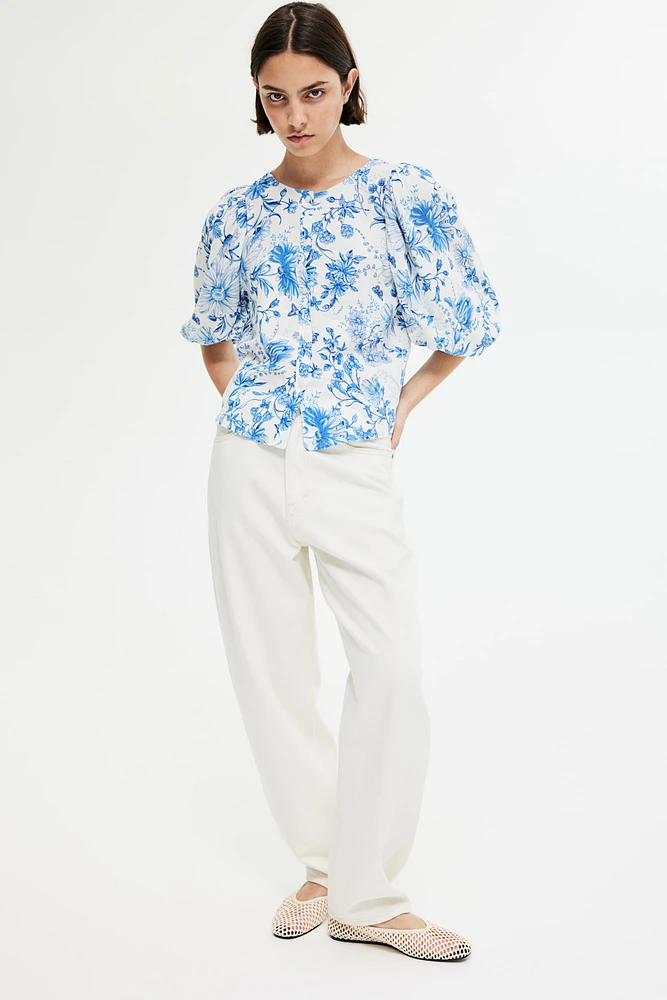 Blouse en lin mélangé