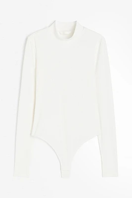 Mock Turtleneck Thong Bodysuit