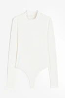 Mock Turtleneck Thong Bodysuit