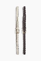 2-Pack Braided Waist Belts