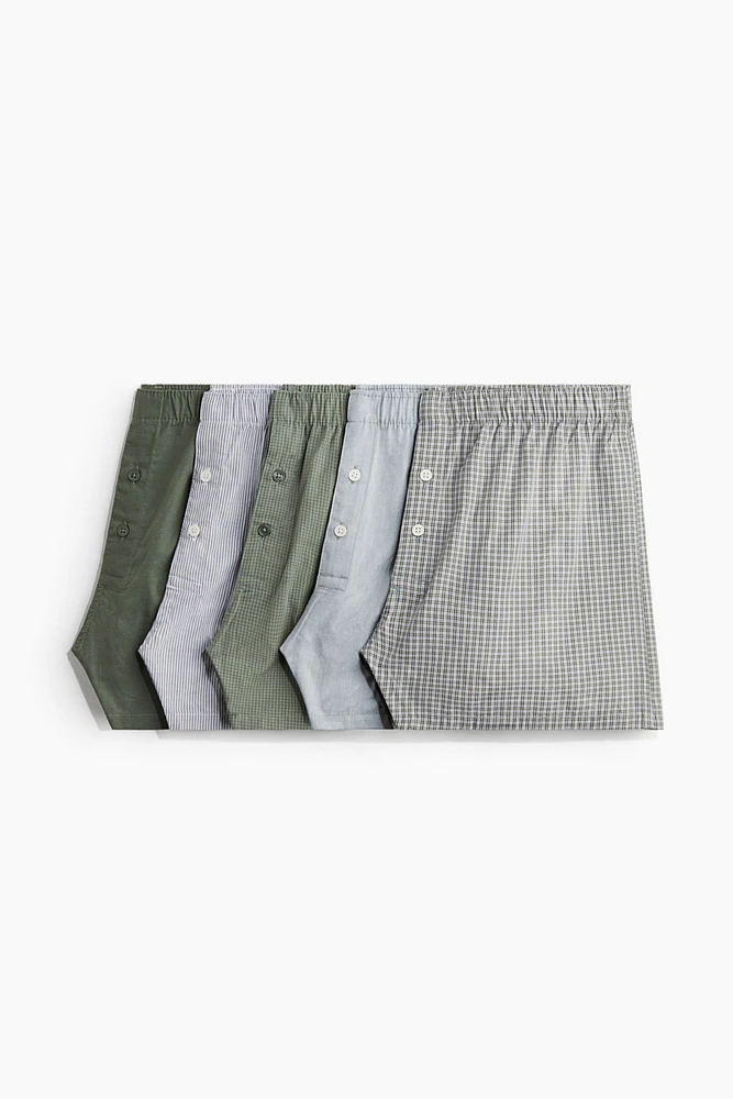 5-pack Woven Cotton Boxer Shorts