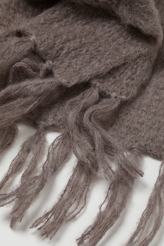 Fluffy Wool-blend Scarf