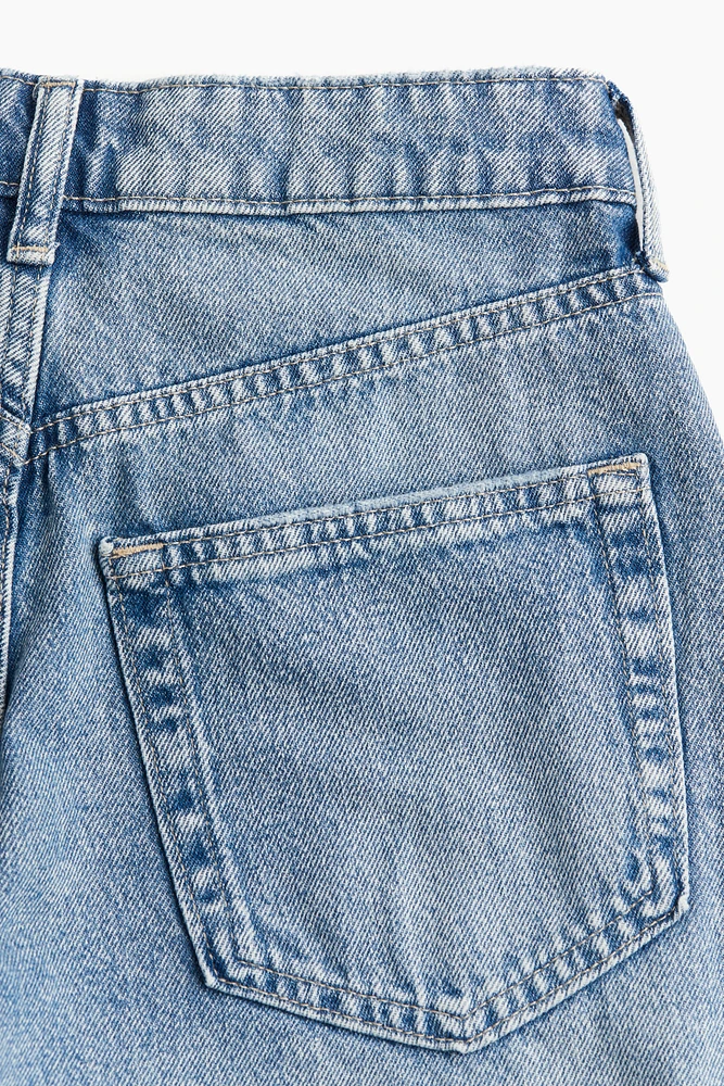 Short en denim avec taille haute