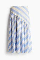 Draped Lyocell-blend Skirt