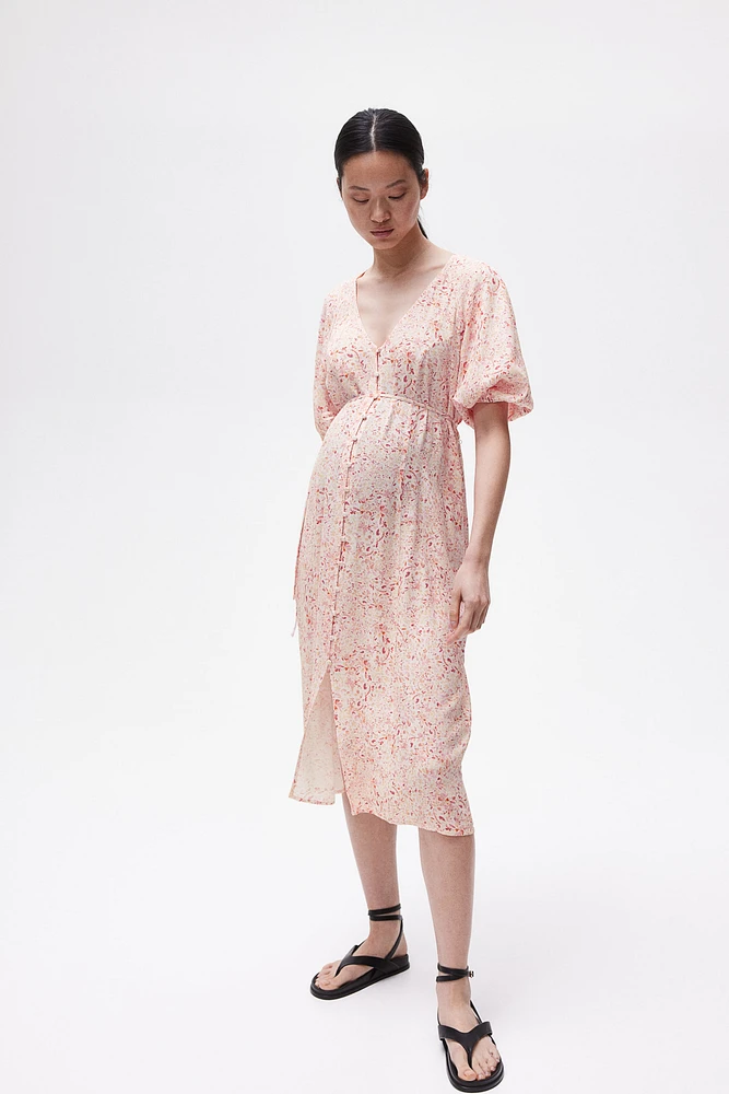 MAMA Tie-belt Crêpe Dress