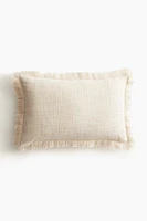 Housse de coussin en tissu flammé