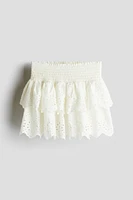 Tiered broderie anglaise skirt