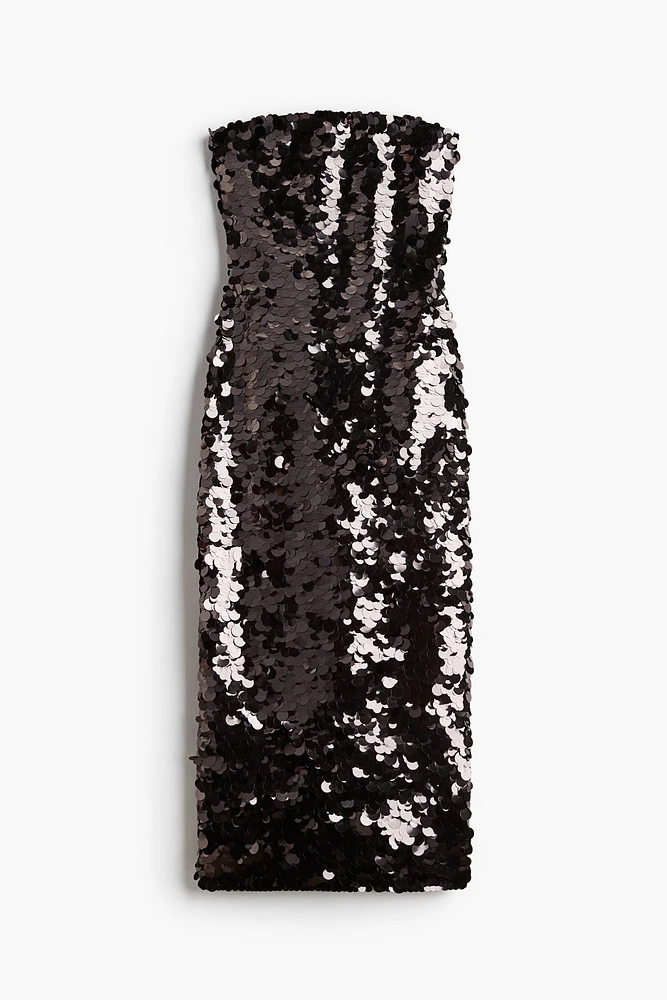 Sequined Bandeau Dress