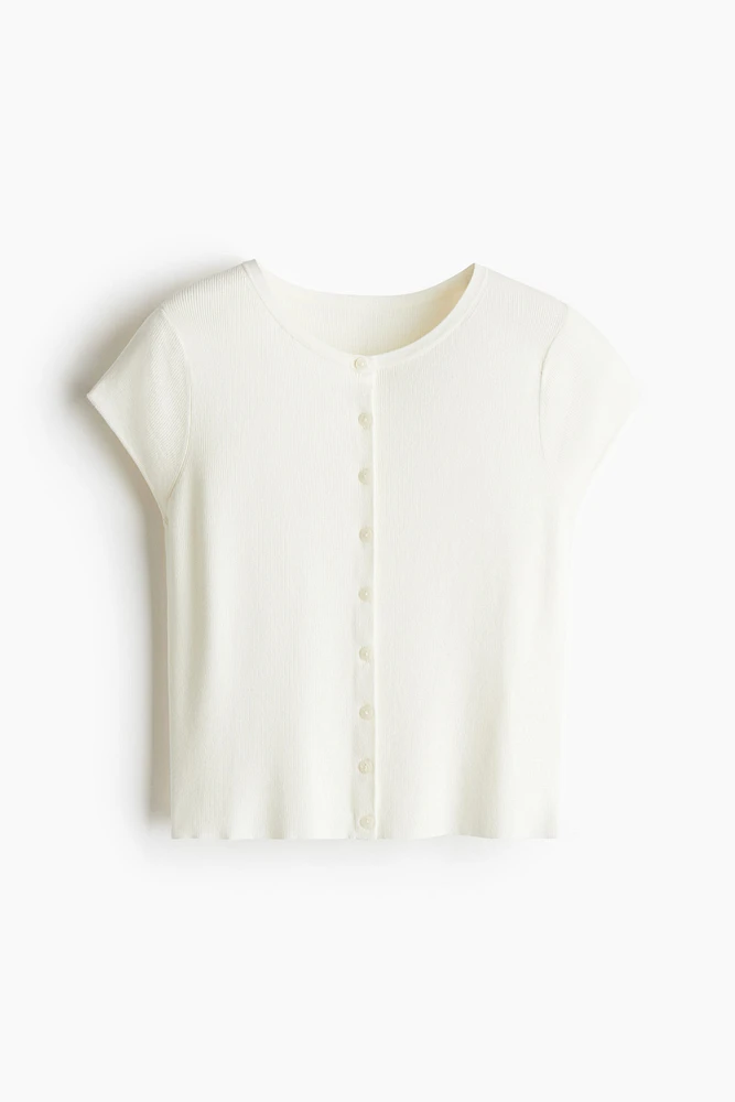 Gilet à manches courtes en fin tricot