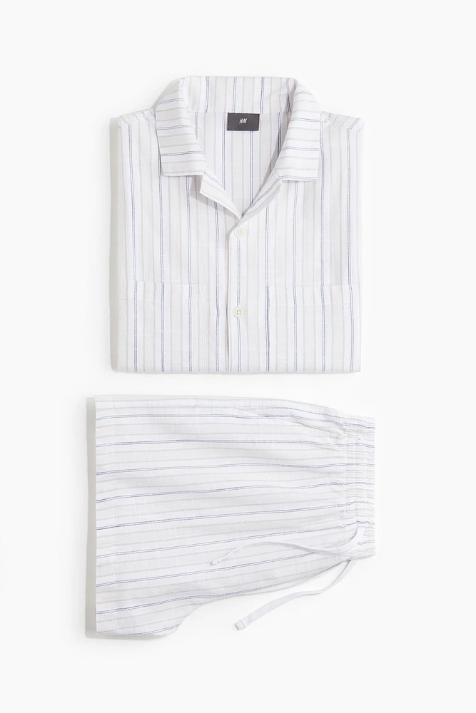 Chemise et short de pyjama en coton