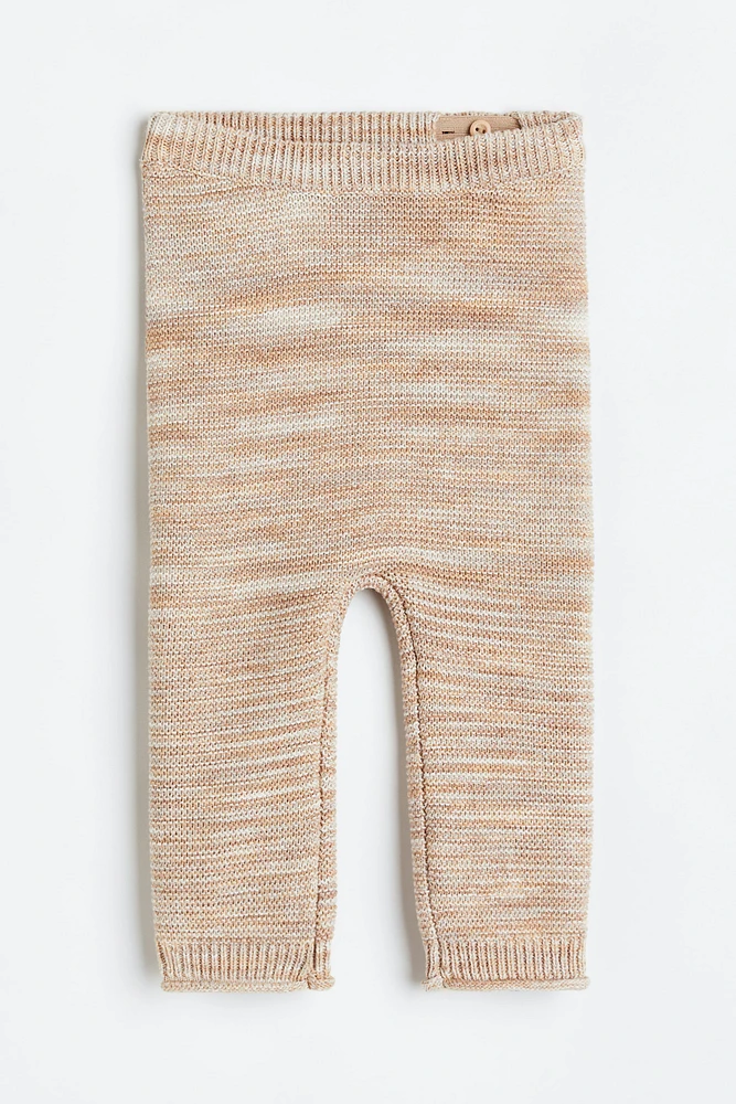 Purl-knit Cotton Leggings