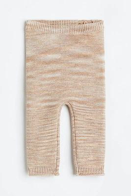 Purl-knit Cotton Leggings