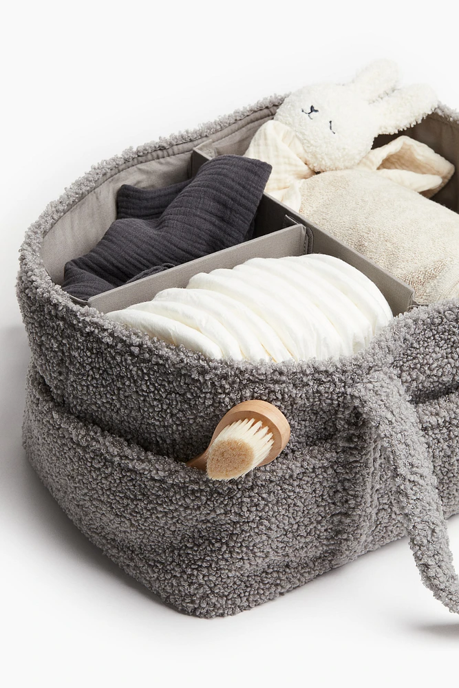 Sac à langer en tissu peluche