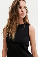 Open-Back Cotton Dress