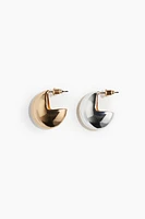 Two-Toned Dome Earrings