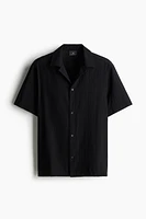 Regular Fit Textured-weave Resort Shirt