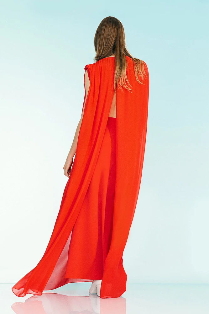 Draped Chiffon Dress